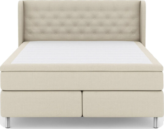 Select No 6 Komplett Sengepakke 210x210 Fast/Medium Watergel Beige/Metallben