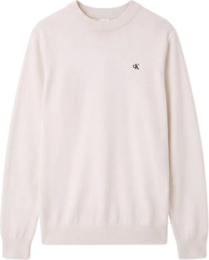 Calvin Klein Jeans Ls Eu Clsc Cttn Crwnk Swtr 12Gg Cream XS