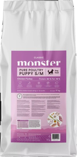 Monster Pet Food Puppy Tørrfôr Classic Pure Poultry 17 kg - Hundefôr for Valper Monster Pet Food Puppy Tørrfôr Classic Pure Poultry 17 kg - Hundefôr for Valper