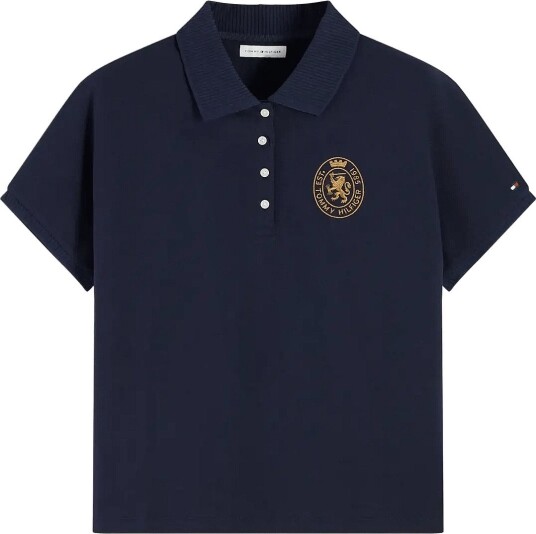 Tommy Hilfiger Gold Crest Reg S/S Polo   SPACE BLUE   L