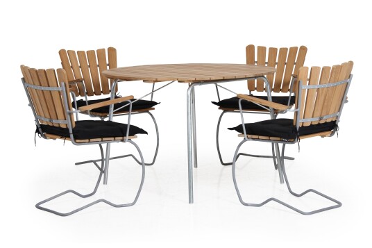 Brafab 56:an spisegruppe Teak 4 lenestoler & bord