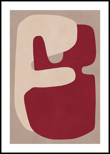Red geometric shapes Plakat Plakat / 30x40cm Red geometric shapes Plakat Plakat / 30x40cm
