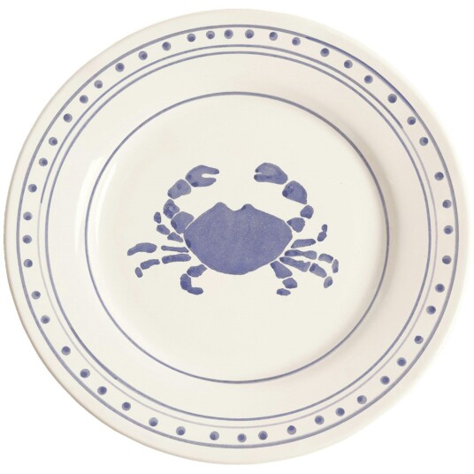 Pick A Poppy Crab Sidetallerken 22 cm Blå