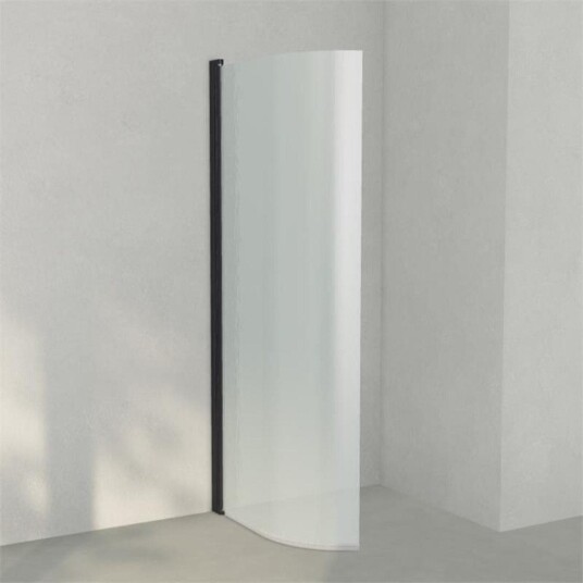 INR Iconic Nordic Rooms Dusjvegg Linc Josephine B78 og B88cm Svart Matt / 78cm Frostet Glass