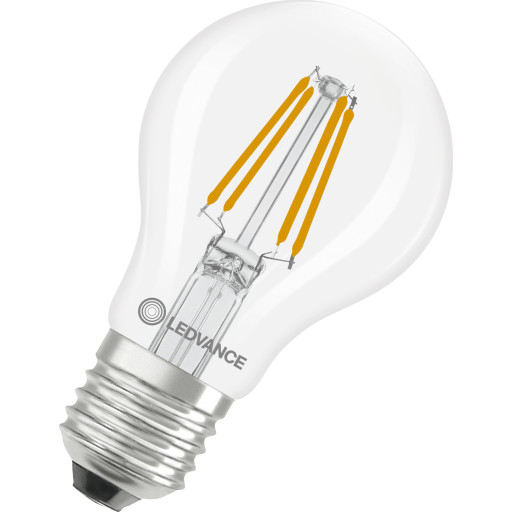 Ledvance E27 standardpære 2700K 3,4W clear 105 x 60 mm