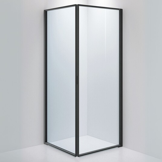 INR Iconic Nordic Rooms Dusjhjørne Edge 12 Måltlpasset / Matt Svart Klart Glass INR Iconic Nordic Rooms Dusjhjørne Edge 12 Måltlpasset / Matt Svart Klart Glass