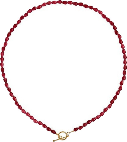 Stine A Jewelry Love Drop Necklace Burgundy Forgylt Sølv Sterling 925 45 cm Stine A Jewelry Love Drop Necklace Burgundy Forgylt Sølv Sterling 925 45 cm