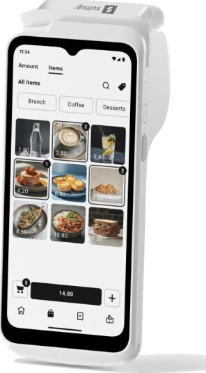 Sumup Terminal Kortterminal Med Kvitteringsskriver Wi-Fi + 4G, De, Hvit