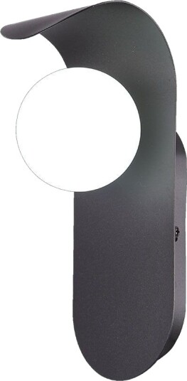 V Tac Designer G9 vegglampe Sort stål og glass max 5W LED IP20 innendørs
