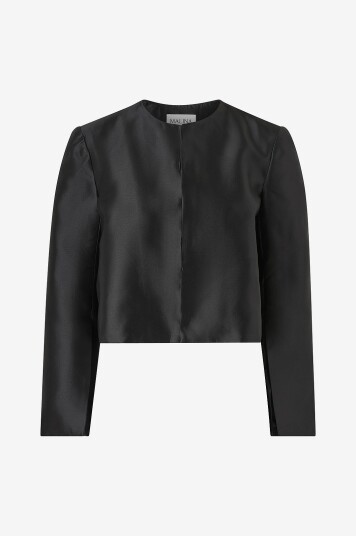 By Malina - Bluse Ruthie Cropped Long Sleeve Blouse - Svart