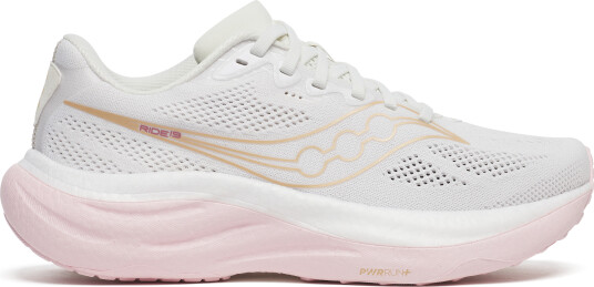 Saucony Women"s Ride 19 White/Silk 40.5 Saucony Women"s Ride 19 White/Silk 40.5
