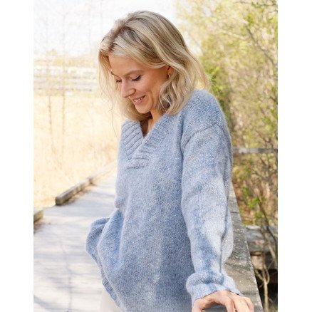 November Breeze by DROPS Design Genser Strikkeoppskrift str S XXXL