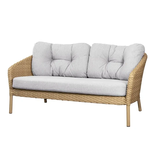 Cane-line Ocean putesett hvit grå til 2-seters sofa Cane-line Ocean putesett hvit grå til 2-seters sofa