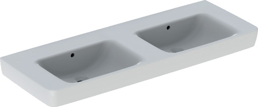 GEBERIT servant 1300x480x185mm u/hh m/overl dobbel porselen hvit
