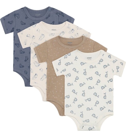 Pippi Flint Stone Body Ss Ao Printed 4 Pack 98