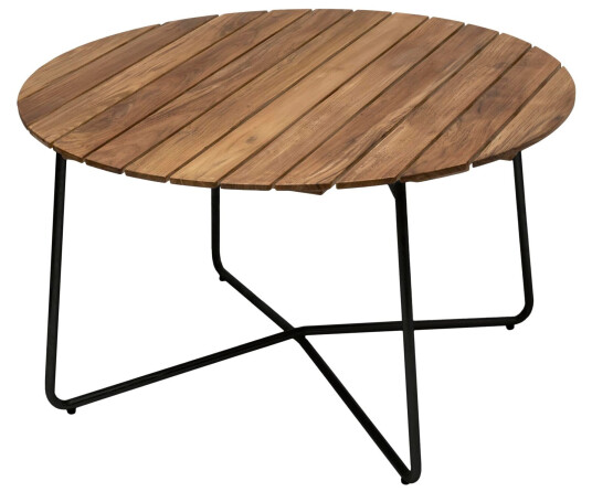Grythyttan Stålmöbler Bord 9A Teak/svart 120 cm Natur