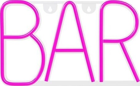 LED neonskilt 'Bar' Rosa