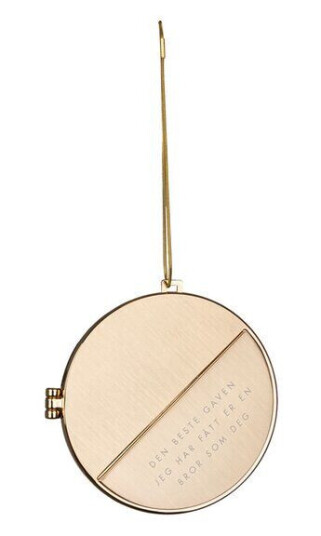 Pictureit Julepynt medaljong m/fotoramme 7x7 cm bror gull Pictureit Julepynt medaljong m/fotoramme 7x7 cm bror gull