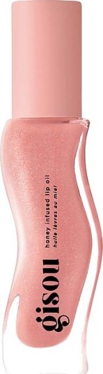 Honey Infused Lip Oil Nude pink with golden shimmer