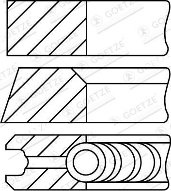 Stempelringsett GOETZE ENGINE 08-183300-10 Stempelringsett GOETZE ENGINE 08-183300-10