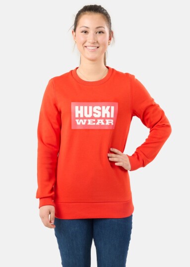 Huski Wear W Logo Crew Huski Red S Sweatshirts