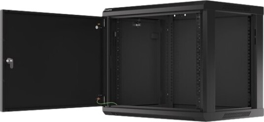 Lanberg Wf01 64 66 V2 Series Rack Skap Veggmonterbar Svart Ral 9004 9U 19"