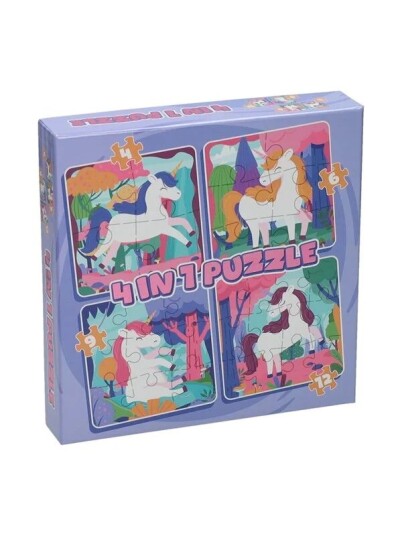 Wins Holland Jigsaw puzzle 4in1 Forest animals 12 pcs. Gulv
