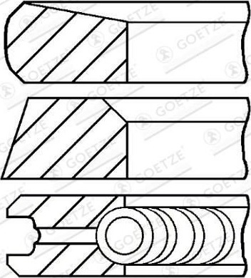 Stempelringsett GOETZE ENGINE 08-446300-00