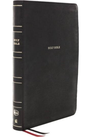 NKJV Holy Bible, Super Giant Print Reference Bible, Black Leathersoft, 43,000 Cross references, Red Letter, Comfort Print: New King James Version