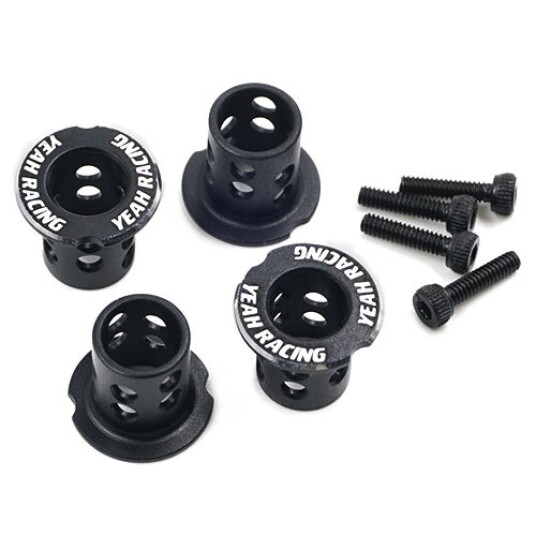 Yeah Racing YA-0530BK Aluminium Adjustable Body Mounts 4pcs Blac