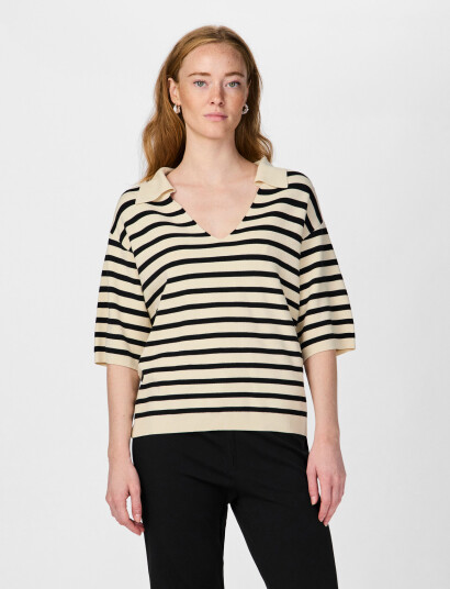 YAS Yasfonny 2/4 Knit Pullover S. Noos - Beige - M