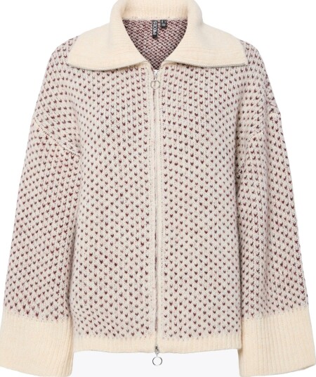 Pieces Mordic Long Sleeve Loose Knit Cardigan Hvit XL