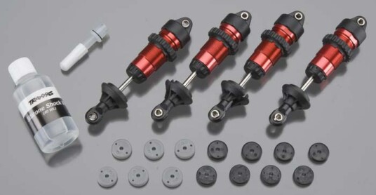 Traxxas 5460R Shocks GTR Aluminum Red-Anodized 4