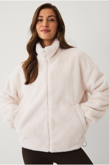 Ellos STUDIO   Jakke Fake Fur Jacket   Natur