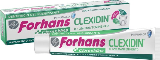 FORHANS Clexidin 0,12% Antibakteriell Fluorfri tannpasta med klorheksidin (75 ml.)