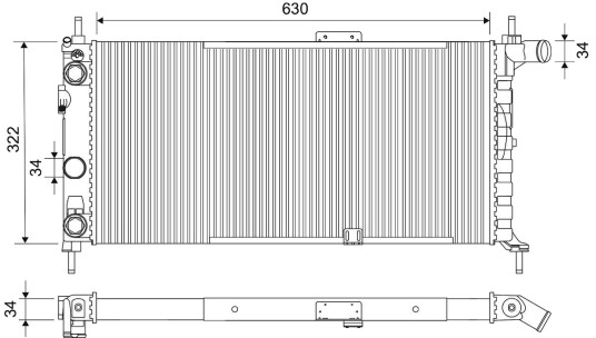 VALEO 701923 Radiator motorkjøling