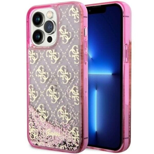 Guess Mobildeksel Liquid Glitter for iPhone 14 Pro Max 6,7" Rosa Transparent Guess Mobildeksel Liquid Glitter for iPhone 14 Pro Max 6,7" Rosa Transparent