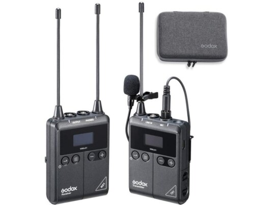Godox Wmics1, Lavalier/Lapel-Mikrofon, Retningsuavhengig, Knapper, Ledning & Trådløs, Sort, 1 Stykker
