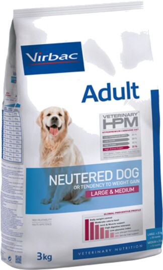 Virbac tørrfôr Adult Hpm Medium Large Neutered 7 Kg