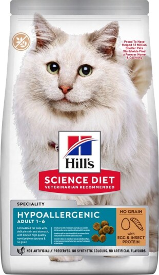Hill'S Science Plan Hypoallergenic Adult No Grain Med Egg & Insektprotein 2 X 1.5 kg