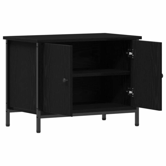 TV skap Svart eik 60 x 35 x 45 cm Konstruert tre