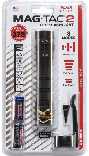 Maglite Mag-Tac 2 LED Lommelykt - Svart