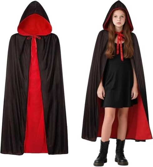 Halloween Vendbar Vampyrkappe med Hette til Barn TF