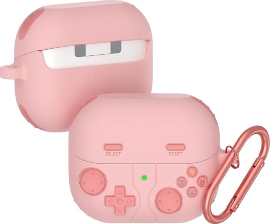 Silikonetui i retro gaming-stil til Samsung Galaxy Buds3/Buds3 Pro - Rosa