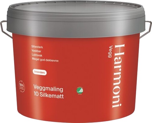 Harmoni Veggmaling 10 Hvit Base 9l