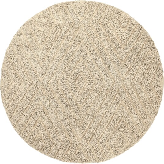 Runde tepper Amberley Natural Cotton Shaggy beige Størrelse: Ø 200 cm