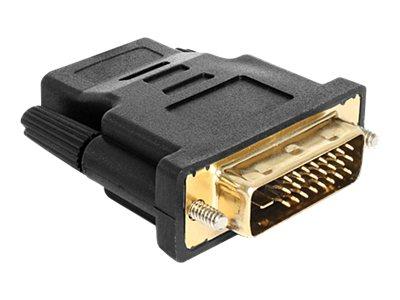 Delock DVI 24+1 Hann til HDMI Hunn Videoadapter - Videotilbehør Delock DVI 24+1 Hann til HDMI Hunn Videoadapter - Videotilbehør