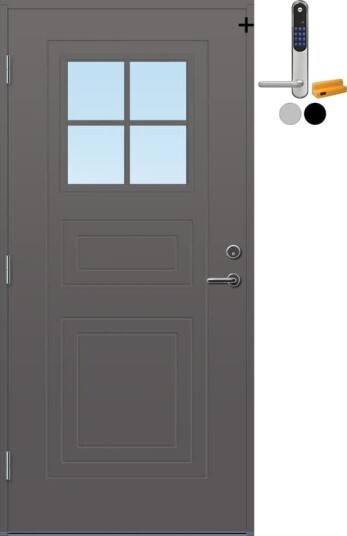 Ytterdør Bygg1 Utvik Cotswold med Yale Doorman Classic Home