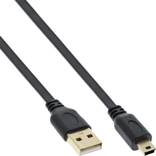 Inline 4043718178698 5 M Usb A Mini Usb B Usb 2.0 Hankjønn/Hankjønn Sort