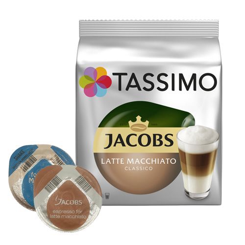 Tassimo Jacobs Latte Macchiato Classico til Tassimo. 16 kapsler Tassimo Jacobs Latte Macchiato Classico til Tassimo. 16 kapsler